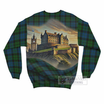 Tartan Vibes Clothing MacKie (McKie) Tartan Family Crest Sweatshirt with Scottish Ancient Castle Style