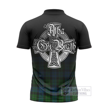 Tartan Vibes Clothing MacKie (McKie) Tartan Zipper Polo Shirt Featuring Alba Gu Brath Family Crest Celtic Inspired