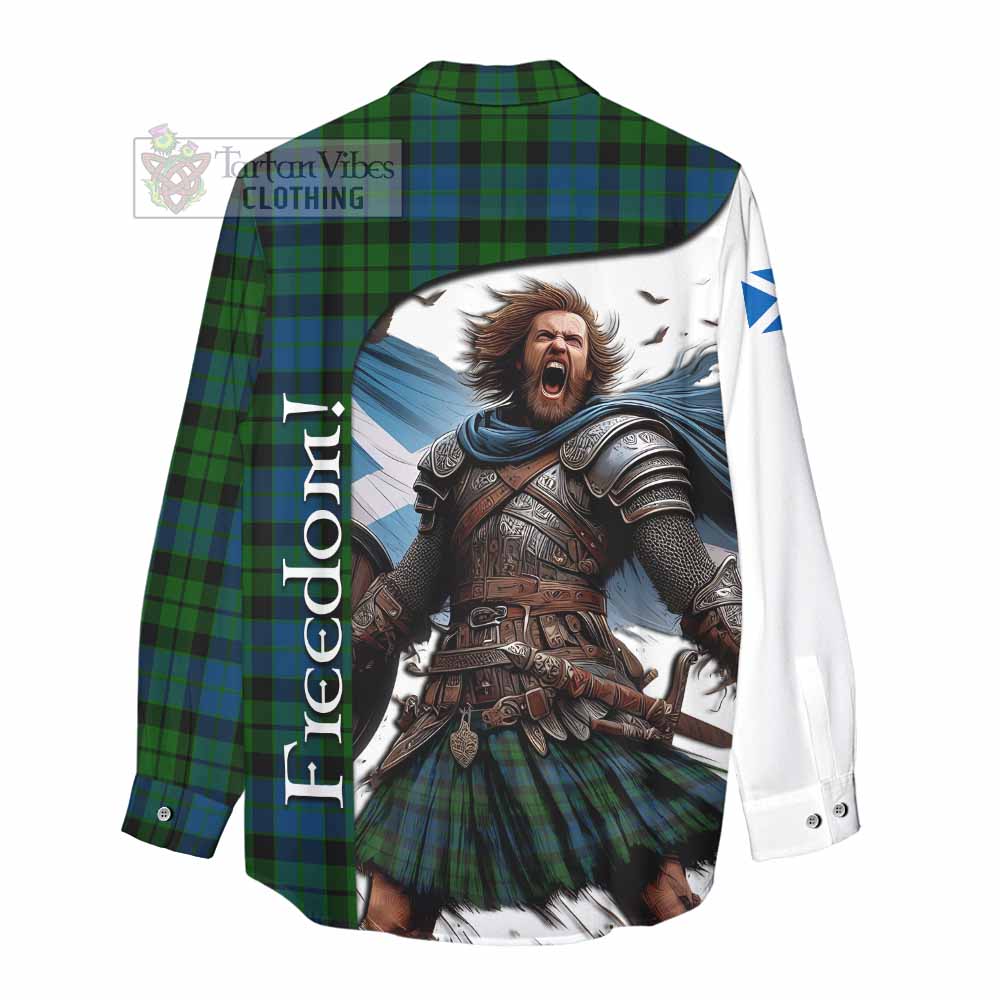 Tartan Vibes Clothing MacKie (McKie) Crest Tartan Women's Casual Shirt Inspired by the Freedom of Scottish Warrior