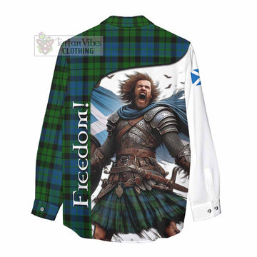 Tartan Vibes Clothing MacKie (McKie) Crest Tartan Women's Casual Shirt Inspired by the Freedom of Scottish Warrior
