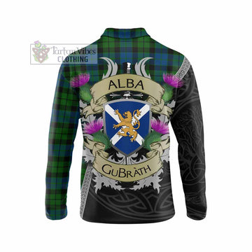 Tartan Vibes Clothing MacKie (McKie) Tartan Family Crest Long Sleeve Polo Shirt Lion Rampant Royal Thistle Shield Celtic Inspired
