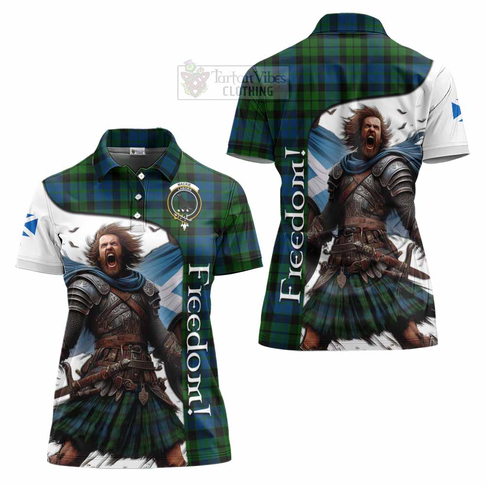 Tartan Vibes Clothing MacKie (McKie) Crest Tartan Women's Polo Shirt Inspired by the Freedom of Scottish Warrior