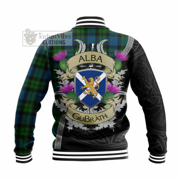 MacKie (McKie) Tartan Family Crest Baseball Jacket Lion Rampant Royal Thistle Shield Celtic Inspired
