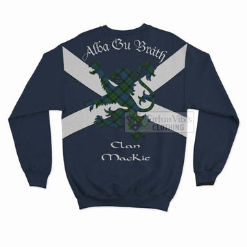 Tartan Vibes Clothing MacKie (McKie) Tartan Lion Rampant Sweatshirt – Proudly Display Your Heritage with Alba Gu Brath and Clan Name