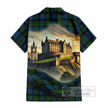 MacKie (McKie) Tartan Family Crest Hawaiian Shirt with Scottish Ancient Castle Style