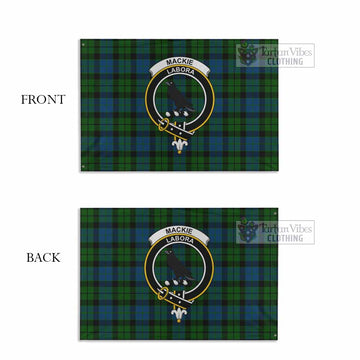 MacKie (McKie) Tartan House Flag with Family Crest