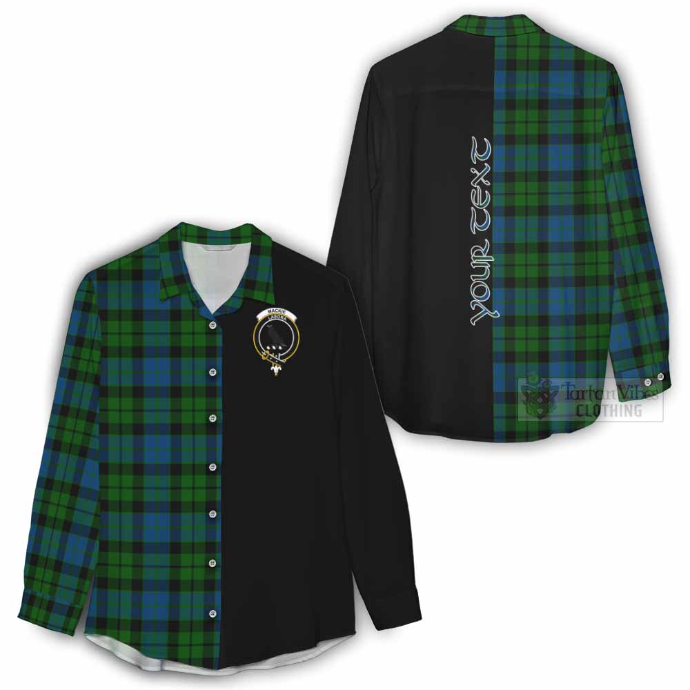 Tartan Vibes Clothing MacKie (McKie) Tartan Women's Casual Shirt with Family Crest and Half Of Me Style