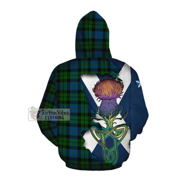 Tartan Vibes Clothing MacKie (McKie) Tartan Family Crest Cotton Hoodie Scottish Thistle Celtic Inspired