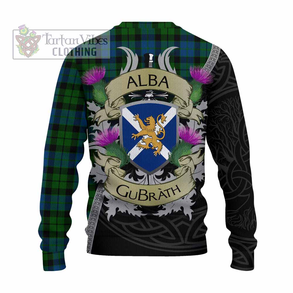 Tartan Vibes Clothing MacKie (McKie) Tartan Family Crest Knitted Sweater Lion Rampant Royal Thistle Shield Celtic Inspired