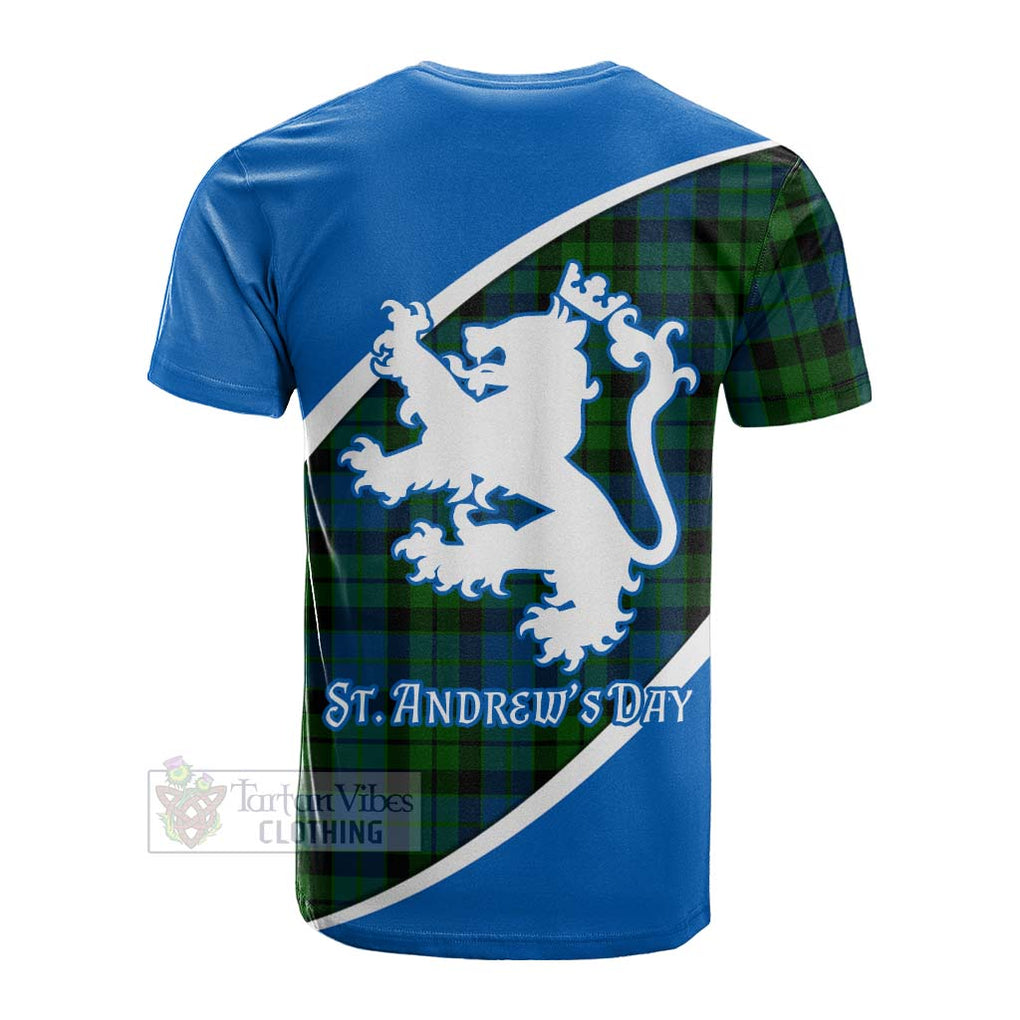 Tartan Vibes Clothing MacKie (McKie) Family Crest Tartan Cotton T-shirt Celebrate Saint Andrew's Day in Style