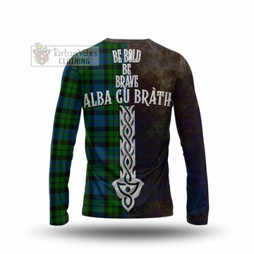 MacKie (McKie) Tartan Family Crest Long Sleeve T-Shirt Alba Gu Brath Be Brave Lion Ancient Style