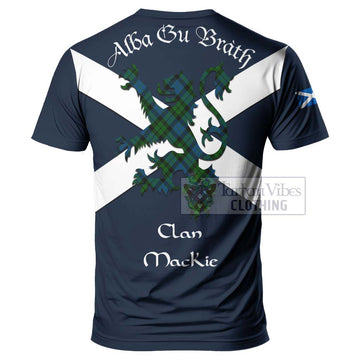 Tartan Vibes Clothing MacKie (McKie) Tartan Lion Rampant T-Shirt – Proudly Display Your Heritage with Alba Gu Brath and Clan Name