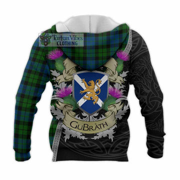MacKie (McKie) Tartan Family Crest Knitted Hoodie Lion Rampant Royal Thistle Shield Celtic Inspired