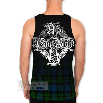 Tartan Vibes Clothing MacKie (McKie) Tartan Men's Tank Top Featuring Alba Gu Brath Family Crest Celtic Inspired