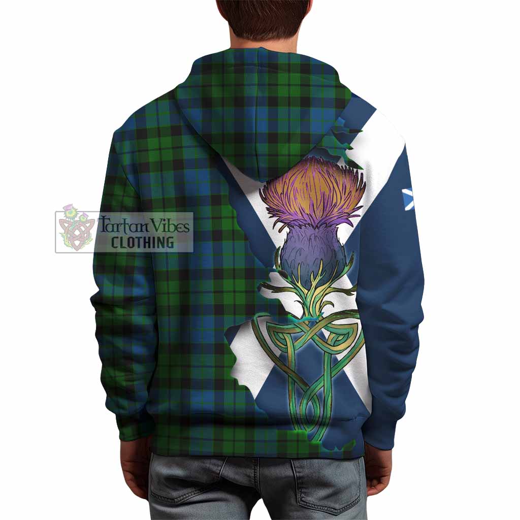 Tartan Vibes Clothing MacKie (McKie) Tartan Family Crest Hoodie Scottish Thistle Celtic Inspired