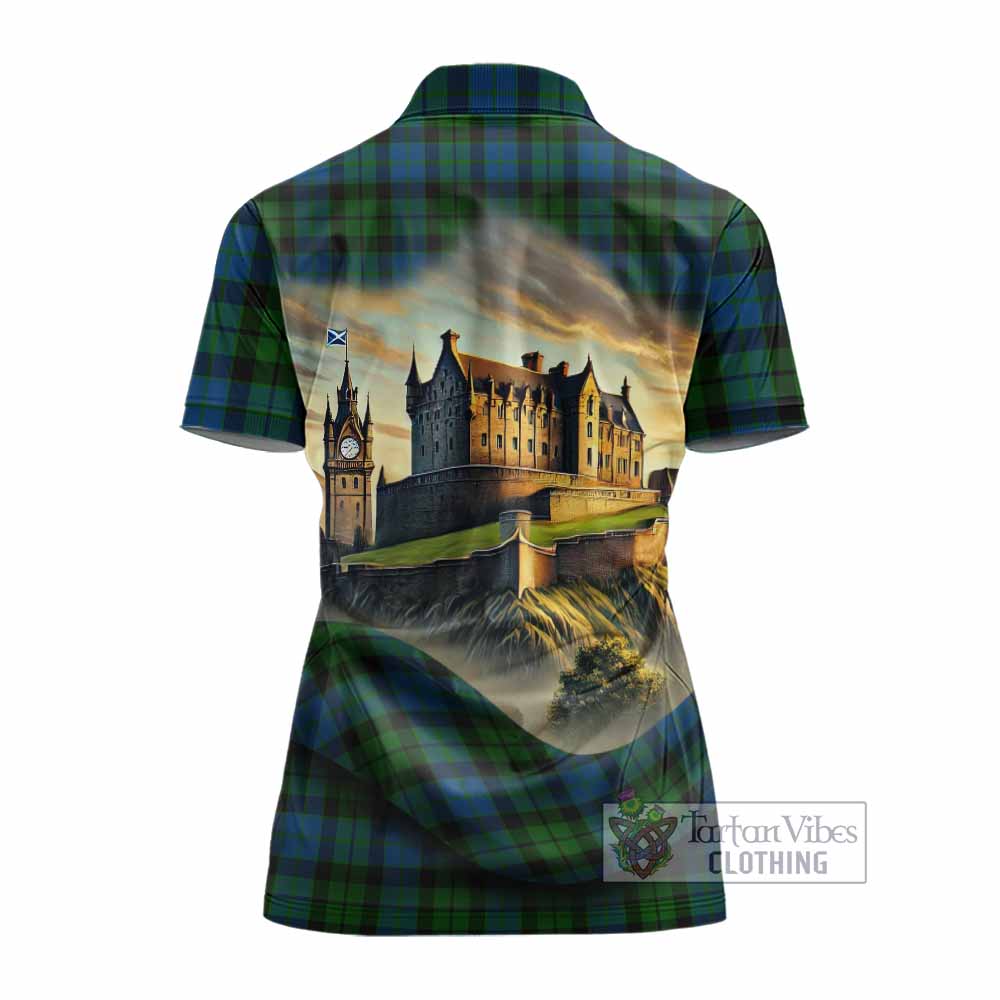 Tartan Vibes Clothing MacKie (McKie) Tartan Family Crest Women's Polo Shirt with Scottish Ancient Castle Stype