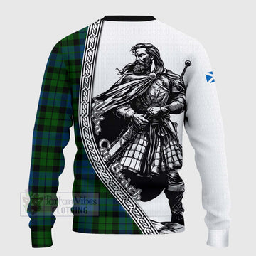 Tartan Vibes Clothing MacKie (McKie) Tartan Clan Crest Knitted Sweater with Highlander Warrior Celtic Style