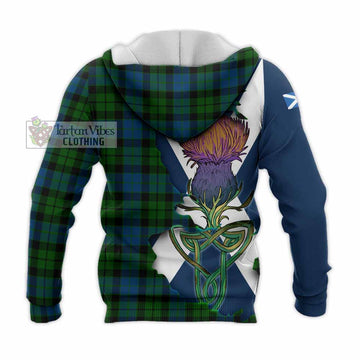MacKie (McKie) Tartan Family Crest Knitted Hoodie Scottish Thistle Celtic Inspired