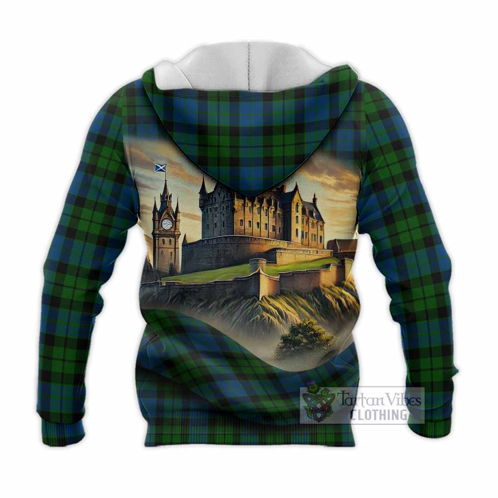 Tartan Vibes Clothing MacKie (McKie) Tartan Family Crest Knitted Hoodie with Scottish Ancient Castle Style