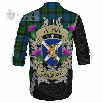 Tartan Vibes Clothing MacKie (McKie) Tartan Family Crest Ghillie Kilt Shirt Lion Rampant Royal Thistle Shield Celtic Inspired