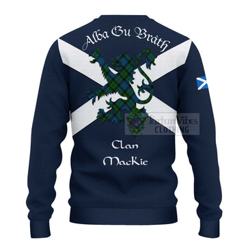 Tartan Vibes Clothing MacKie (McKie) Tartan Lion Rampant Knitted Sweater – Proudly Display Your Heritage with Alba Gu Brath and Clan Name