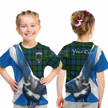 Tartan Vibes Clothing MacKie (McKie) Tartan Kid T-Shirt with Family Crest Scotland Patriotic Style