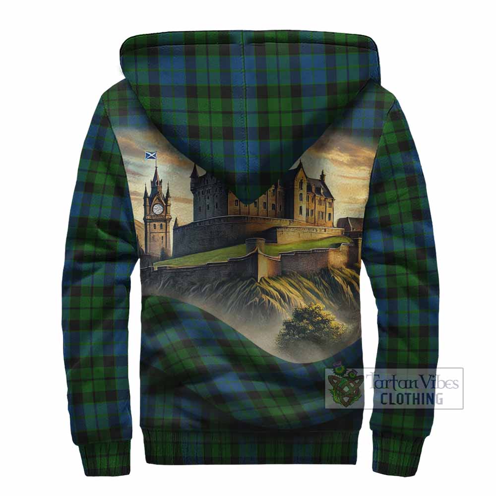 Tartan Vibes Clothing MacKie (McKie) Tartan Family Crest Sherpa Hoodie with Scottish Ancient Castle Style