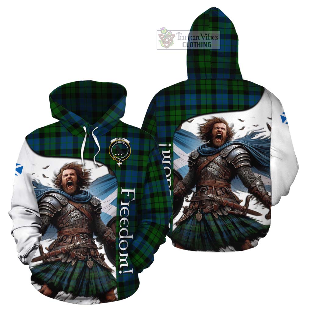 Tartan Vibes Clothing MacKie (McKie) Crest Tartan Cotton Hoodie Inspired by the Freedom of Scottish Warrior