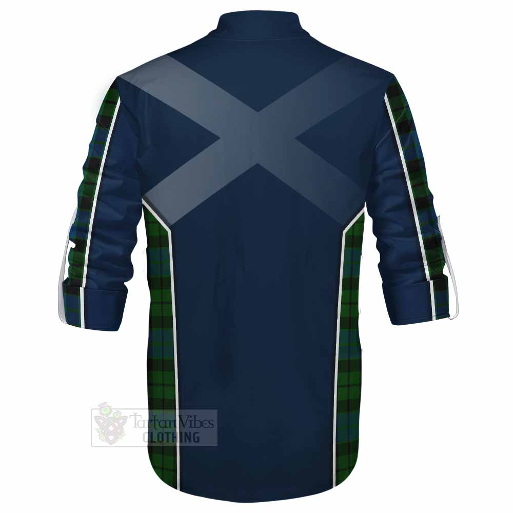 Tartan Vibes Clothing MacKie (McKie) Tartan Ghillie Kilt Shirt with Family Crest and Lion Rampant Vibes Sport Style