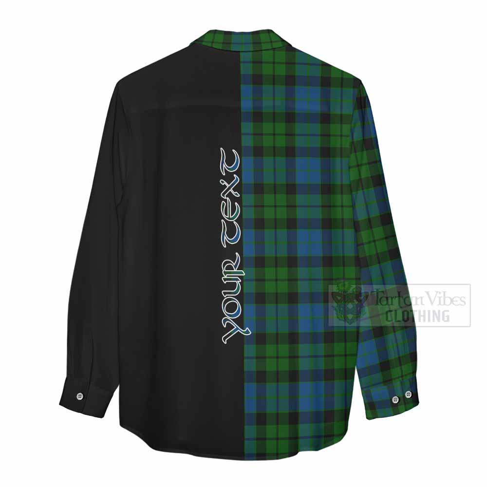 Tartan Vibes Clothing MacKie (McKie) Tartan Women's Casual Shirt with Family Crest and Half Of Me Style