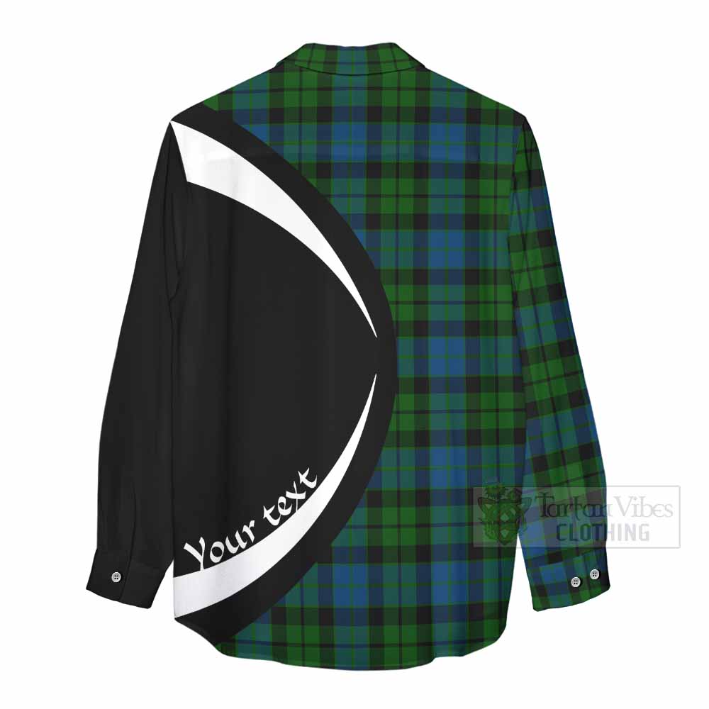 Tartan Vibes Clothing MacKie (McKie) Tartan Women's Casual Shirt with Family Crest Circle Style
