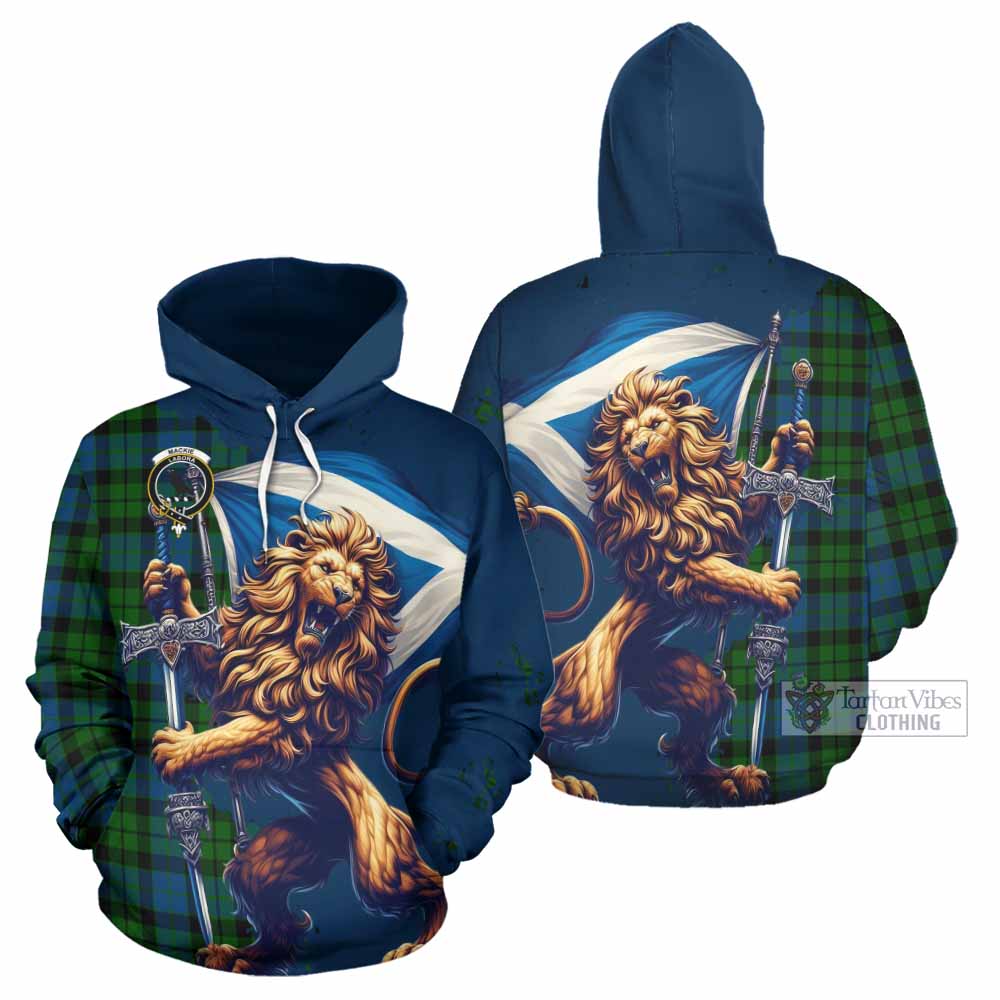 MacKinlay (McKinlay) Tartan Family Crest Hoodie with Scottish Majestic Lion