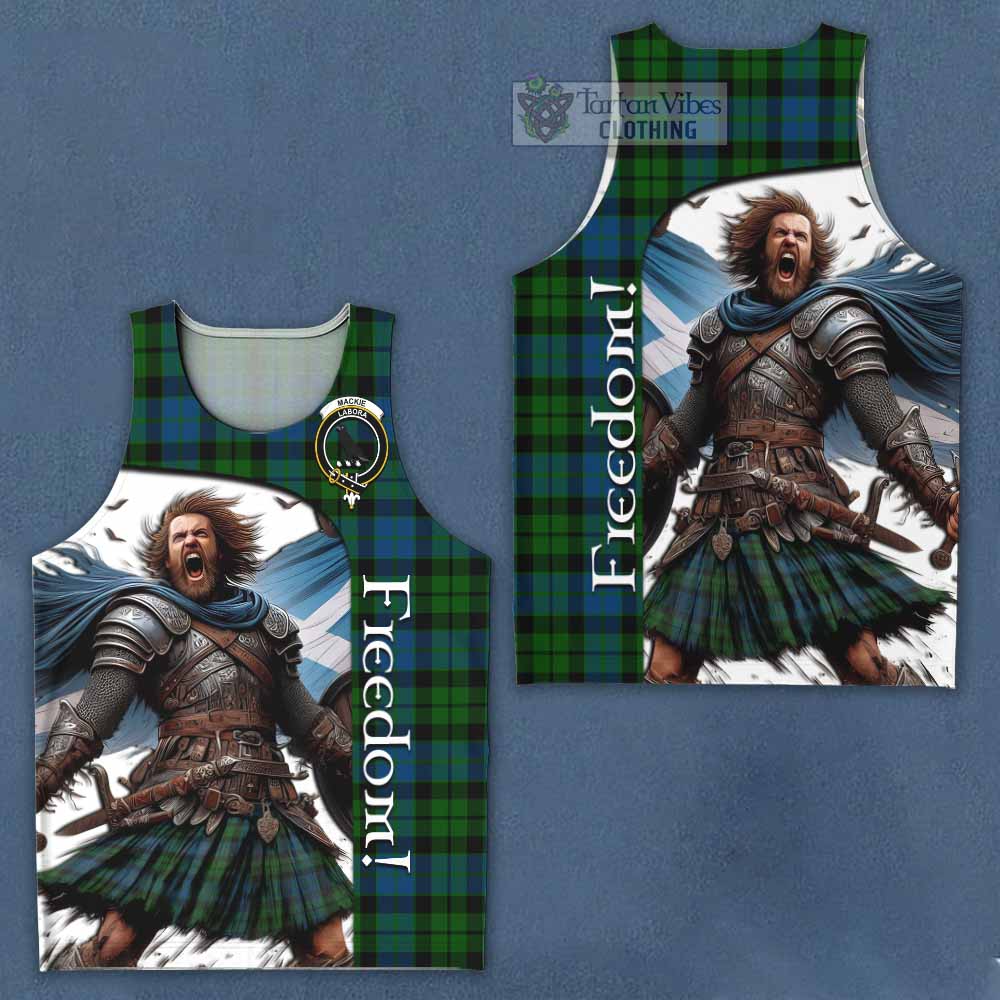 Tartan Vibes Clothing MacKie (McKie) Crest Tartan Men's Tank Top Inspired by the Freedom of Scottish Warrior
