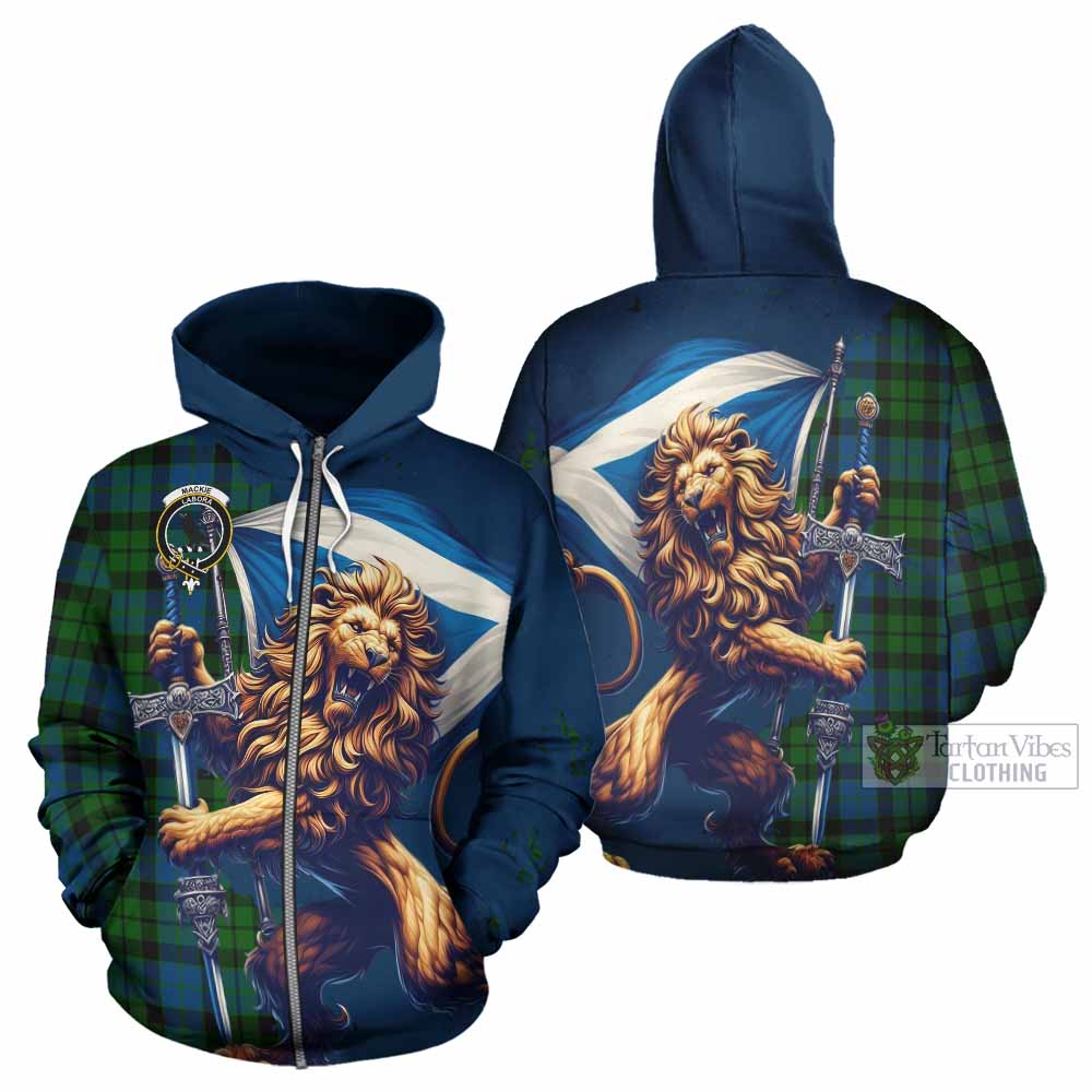 MacKinlay (McKinlay) Tartan Family Crest Hoodie with Scottish Majestic Lion