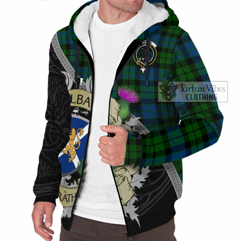 Tartan Vibes Clothing MacKie (McKie) Tartan Family Crest Sherpa Hoodie Lion Rampant Royal Thistle Shield Celtic Inspired