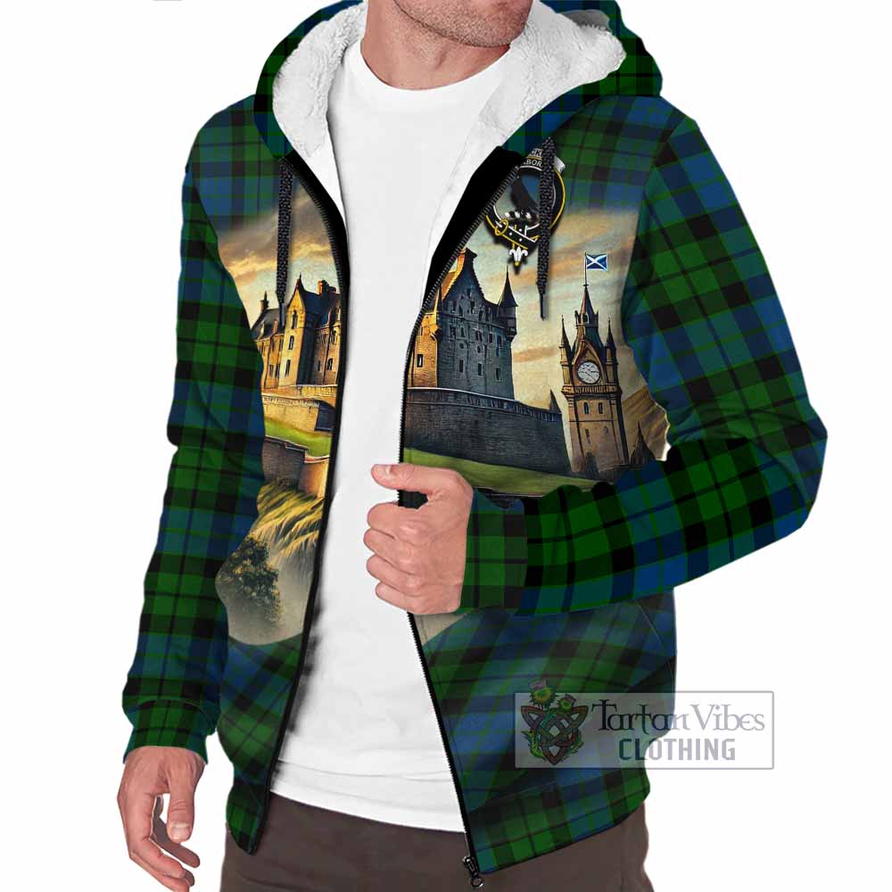 Tartan Vibes Clothing MacKie (McKie) Tartan Family Crest Sherpa Hoodie with Scottish Ancient Castle Style