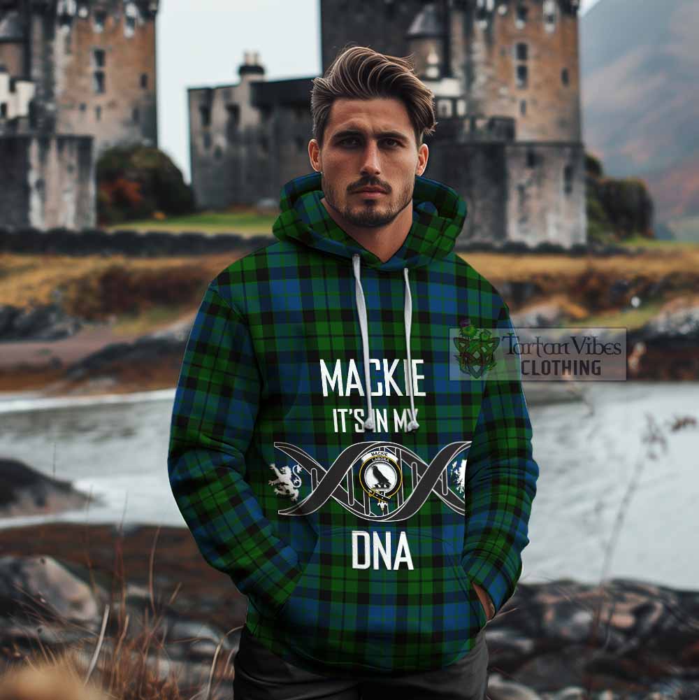 Tartan Vibes Clothing MacKie (McKie) Tartan Cotton Hoodie with Family Crest DNA In Me Style