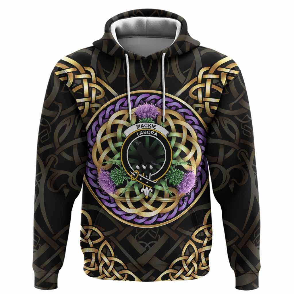 MacKie (McKie) Clan Crest Hoodie Celtic Scottish Thistle