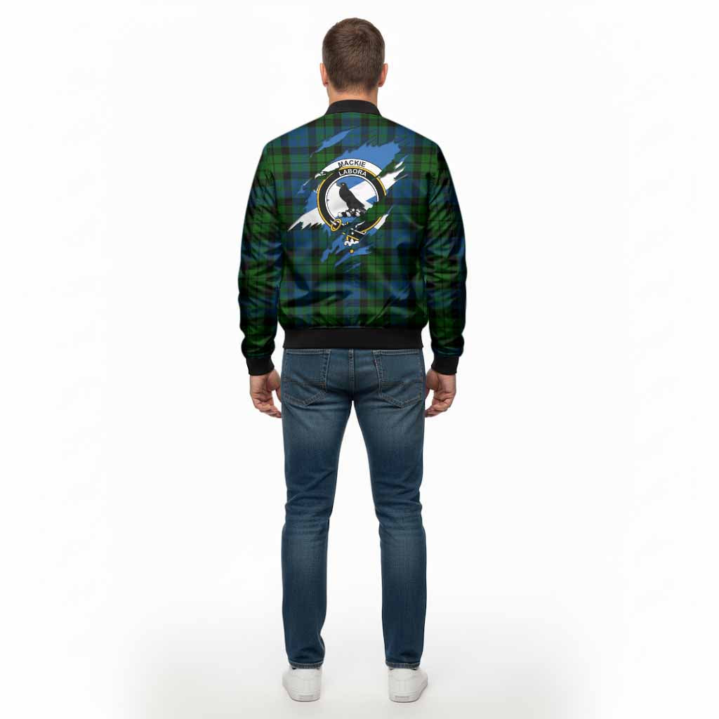 MacKie (McKie) Clan Crest In Me Tartan Bomber Jacket Scotland Flag Style