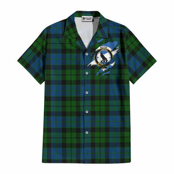 MacKie (McKie) Clan Crest In Me Tartan Cotton Hawaiian Shirt Scotland Flag Style