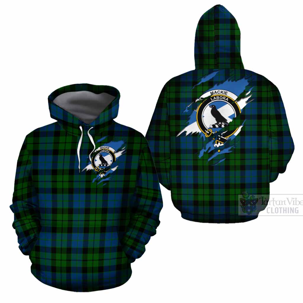 MacKie (McKie) Clan Crest In Me Tartan Cotton Hoodie Scotland Flag Style