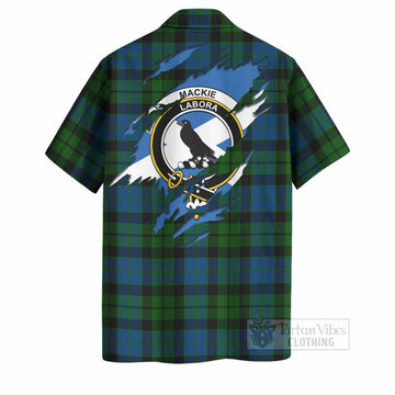 MacKie (McKie) Clan Crest In Me Tartan Hawaiian Shirt Scotland Flag Style