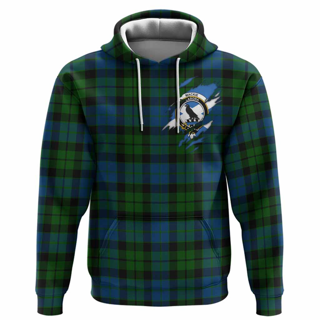 MacKie (McKie) Clan Crest In Me Tartan Hoodie Scotland Flag Style