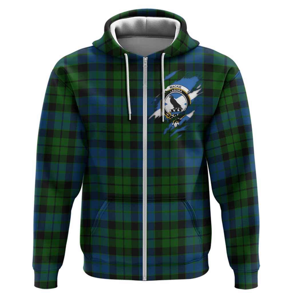 MacKie (McKie) Clan Crest In Me Tartan Hoodie Scotland Flag Style