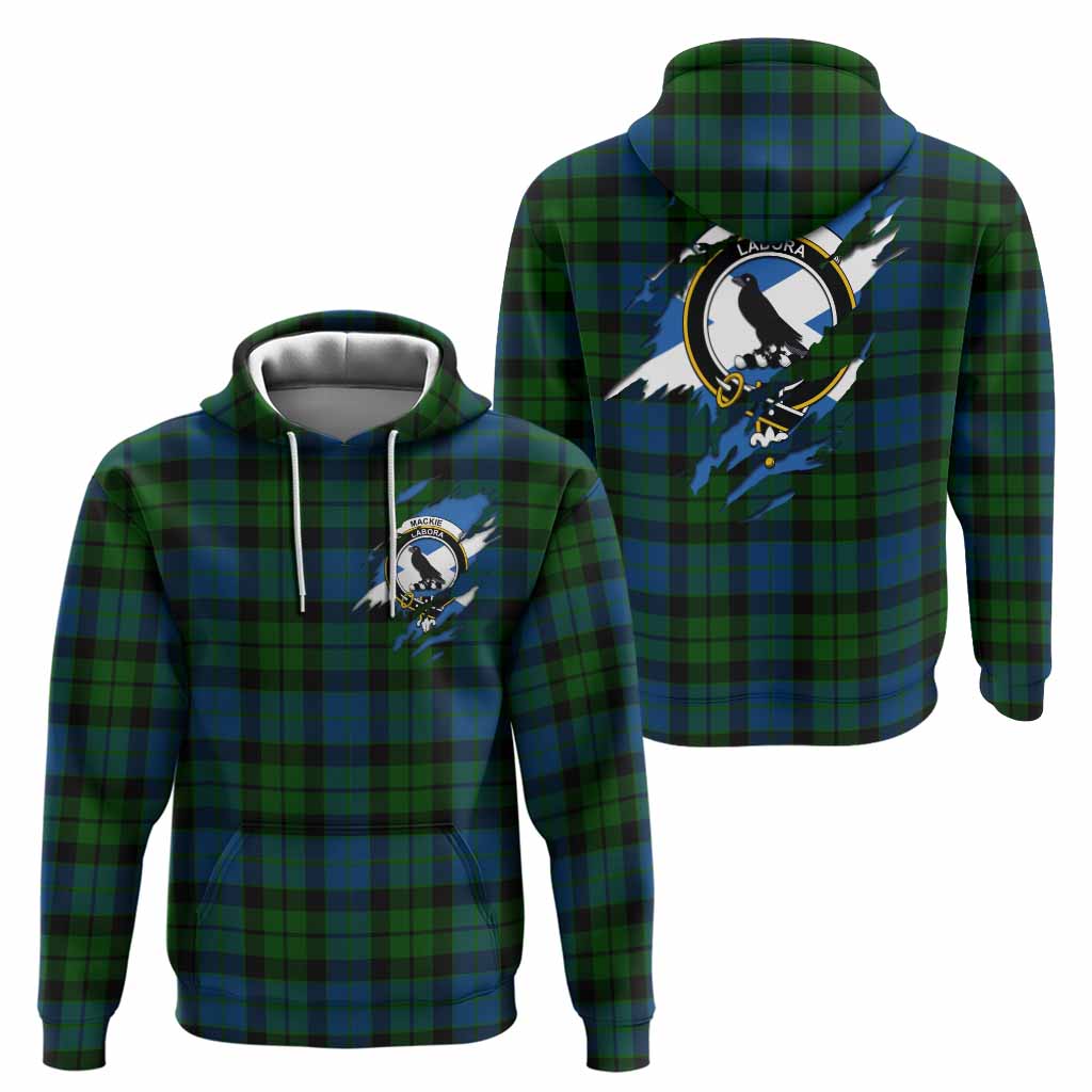 MacKie (McKie) Clan Crest In Me Tartan Hoodie Scotland Flag Style