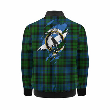 MacKie (McKie) Clan Crest In Me Tartan Kid Bomber Jacket Scotland Flag Style
