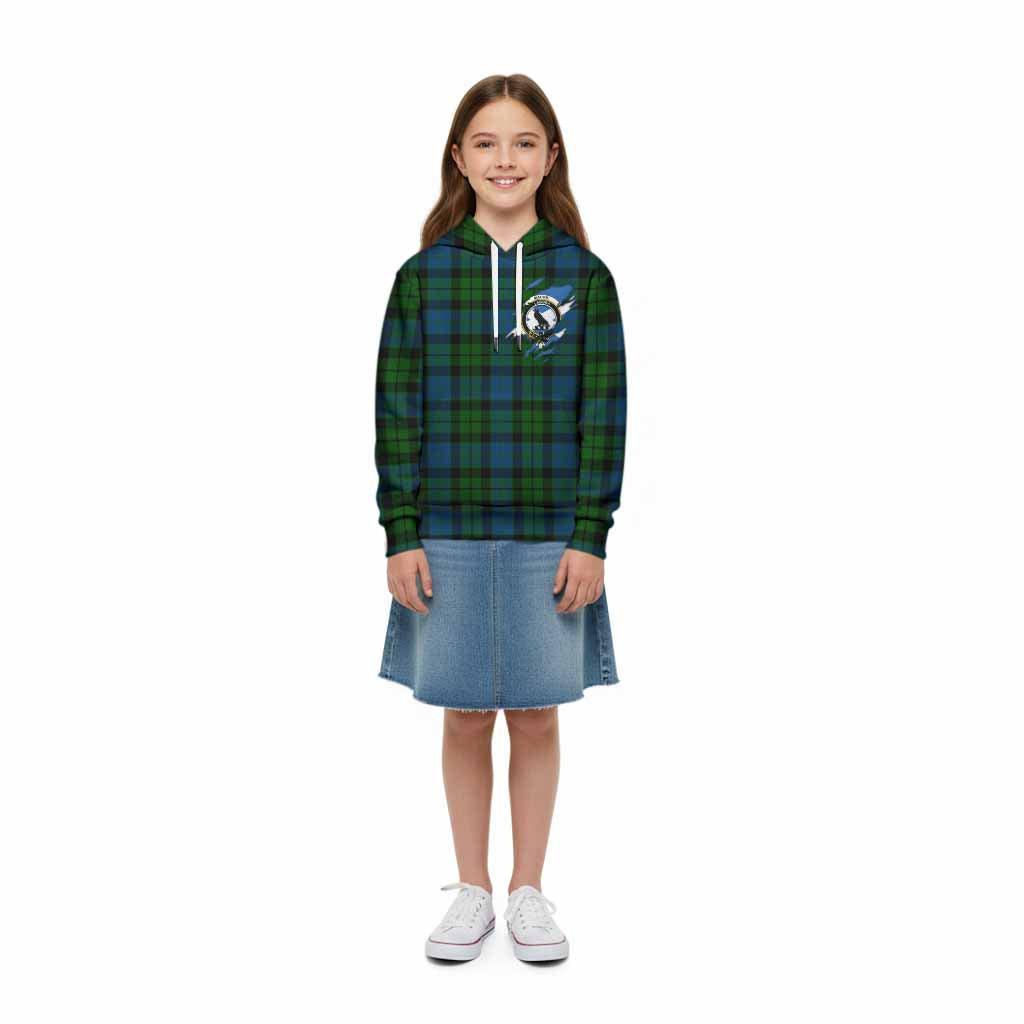 MacKie (McKie) Clan Crest In Me Tartan Kid Hoodie Scotland Flag Style