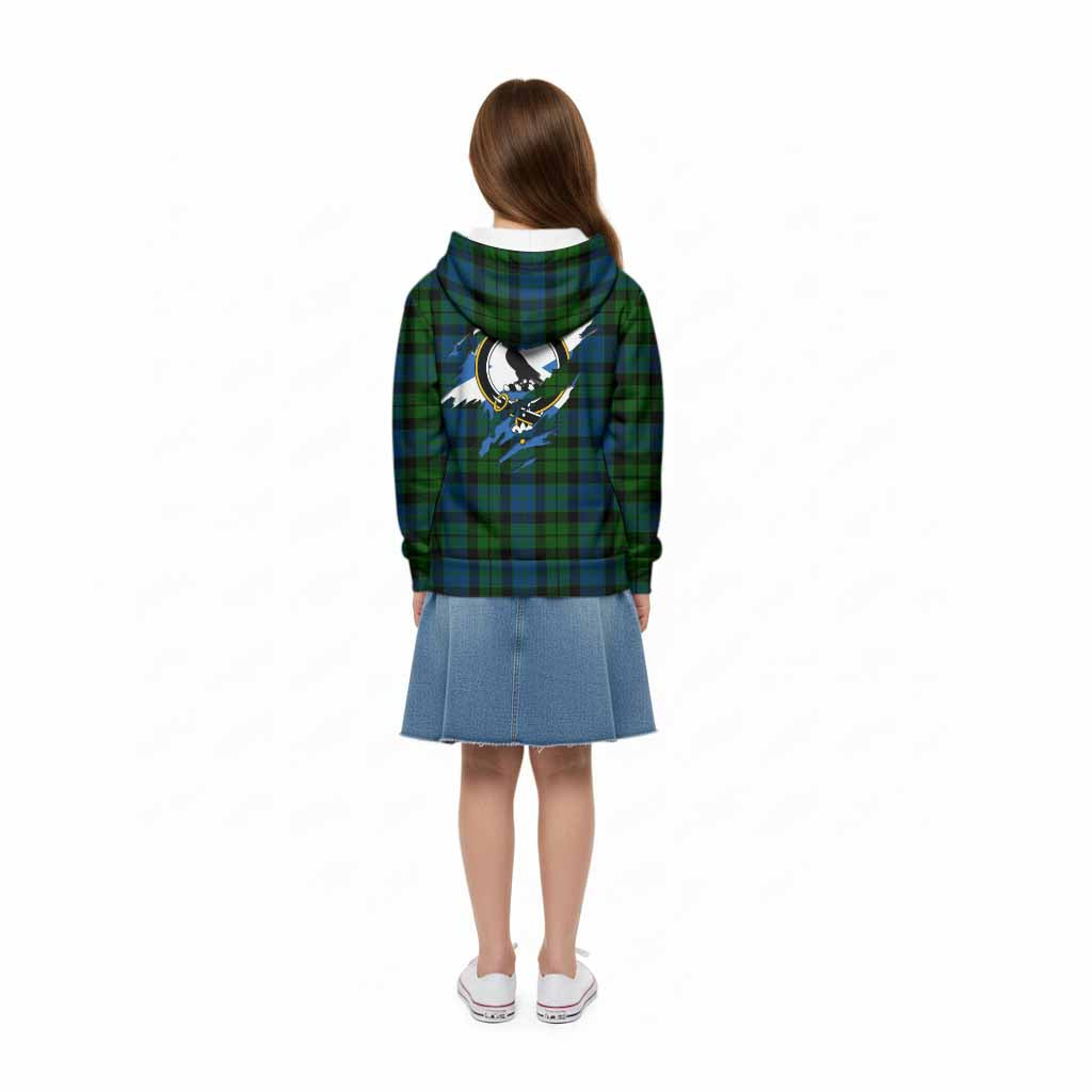 MacKie (McKie) Clan Crest In Me Tartan Kid Hoodie Scotland Flag Style