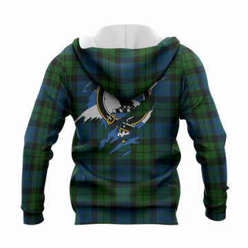 MacKie (McKie) Clan Crest In Me Tartan Knitted Hoodie Scotland Flag Style
