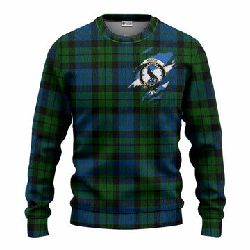 MacKie (McKie) Clan Crest In Me Tartan Knitted Sweater Scotland Flag Style